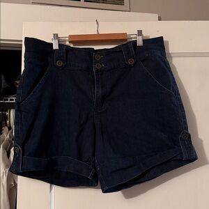 Casual Dark Blue Denim Shorts